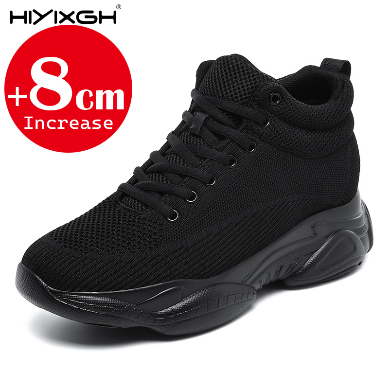 Men'S Shoes Increase Height - รองเท้าผ้าใบเพิ่มความสูง 8 ซม. สำหรับผู้ชายและผู้หญิง ระบายอากาศได้ดี ทรงหุ้มข้อ