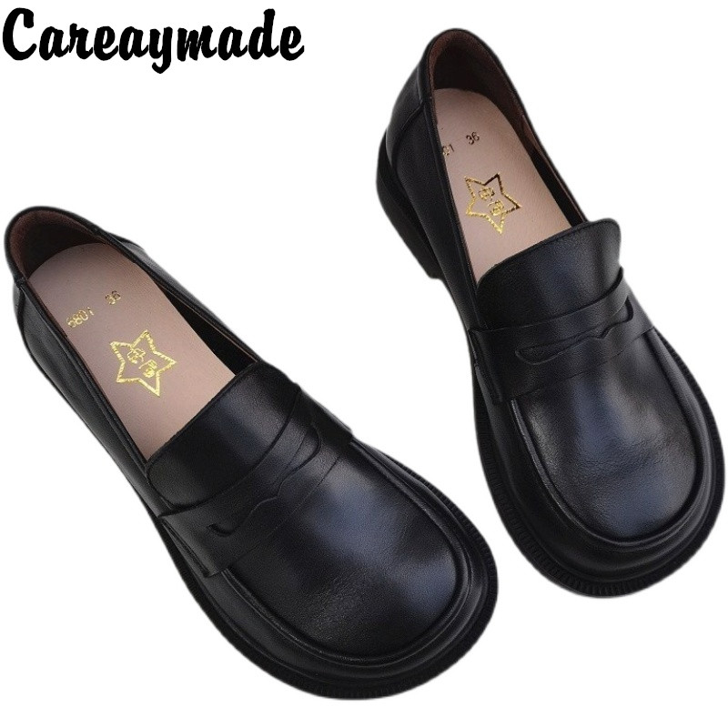 Men Shoes Oxford - Careaymade-ผู้หญิงรองเท้าบนรองเท้า Oxford สำหรับผู้ชายรองเท้าหนัง Cowhide ชายทำงานรองเท้าฤดูใบไม้ผลิฤดูใบไม้ร่วงขนาดใหญ่ขนาดรองเท้า