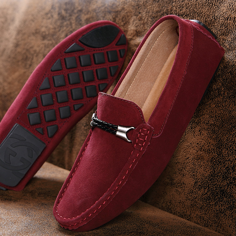 Men Shoes Sale - รองเท้าหนังกลับผู้ชายลดราคา รองเท้าลำลองใส่สบายสำหรับกิจกรรมกลางแจ้ง รองเท้าโลฟเฟอร์ทำมือ รองเท้าแบบสวมเรียบง่ายสำหรับผู้ชาย