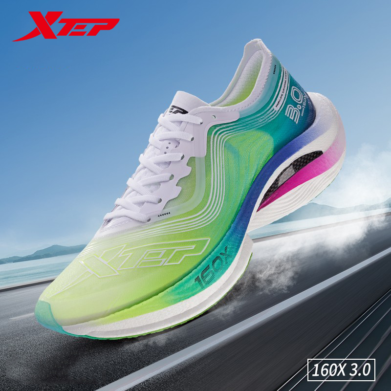 Men'S Xtep Shoes - Xtep160x 3.0 Professional รองเท้าวิ่งมาราธอนรองเท้าผู้ชายการฝึกอบรมกีฬารองเท้าเทคโนโลยีคาร์บอนแผ่นรองเท้าผ้าใบ978119110107