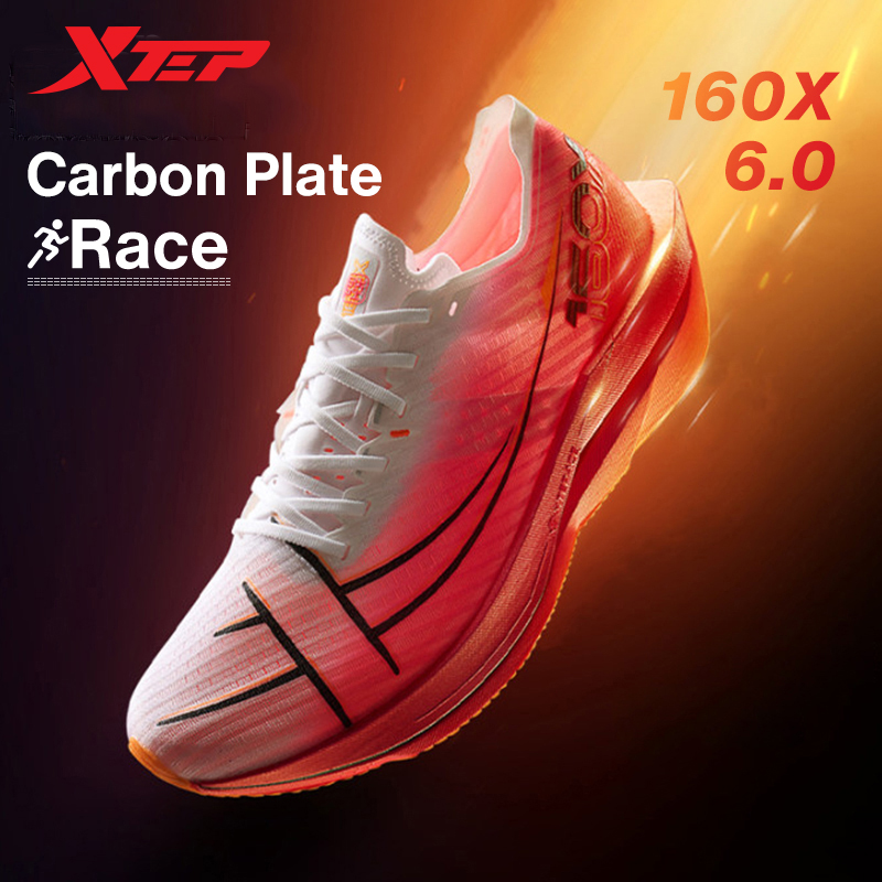 Men'S Xtep Shoes - เอ็กซ์เท็ป 160X 6.0 รองเท้าวิ่งมาราธอนมืออาชีพ PB แผ่นคาร์บอนสำหรับชายกันกระแทกรองเท้าผ้าใบ