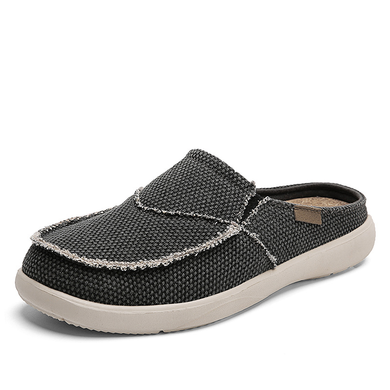 Men Shoes Vans - ผ้าใบ DENIM Men Breathable Casual รองเท้ากลางแจ้งรองเท้าผ้าใบกันลื่นสบายรองเท้าผู้ชายรองเท้าไม่มีส้นขนาดใหญ่