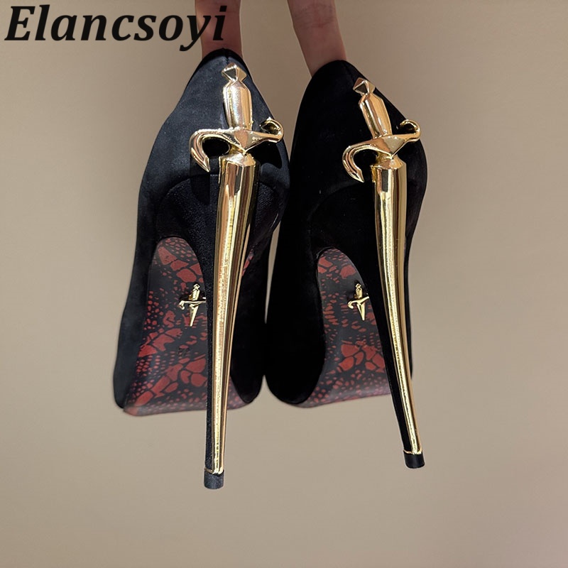 Men Shoes Sale - รองเท้าส้นสูงแบบบางเฉียบ ปลายแหลม สไตล์กลาดิเอเตอร์ แฟชั่นฤดูร้อนสำหรับผู้หญิง ลดราคาสุดฮอต
