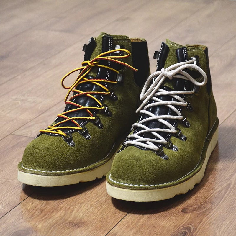 Men Shoes Oxford - รองเท้าบูทหนังแท้สไตล์อ็อกซ์ฟอร์ด แบรนด์หรูจากอังกฤษ สำหรับผู้ชาย รองเท้าพื้นหนา แบบผูกเชือก หุ้มข้อสูง