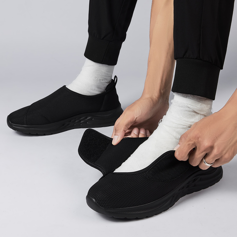 Men'S Shoes Diabetic - รองเท้าผ้าใบนิ้วเท้ากว้างสําหรับเท้าไขมันโรคเบาหวานรองเท้า Hallux Valgus Bunion ศัลยกรรมกระดูกบวมฟุต Thumb