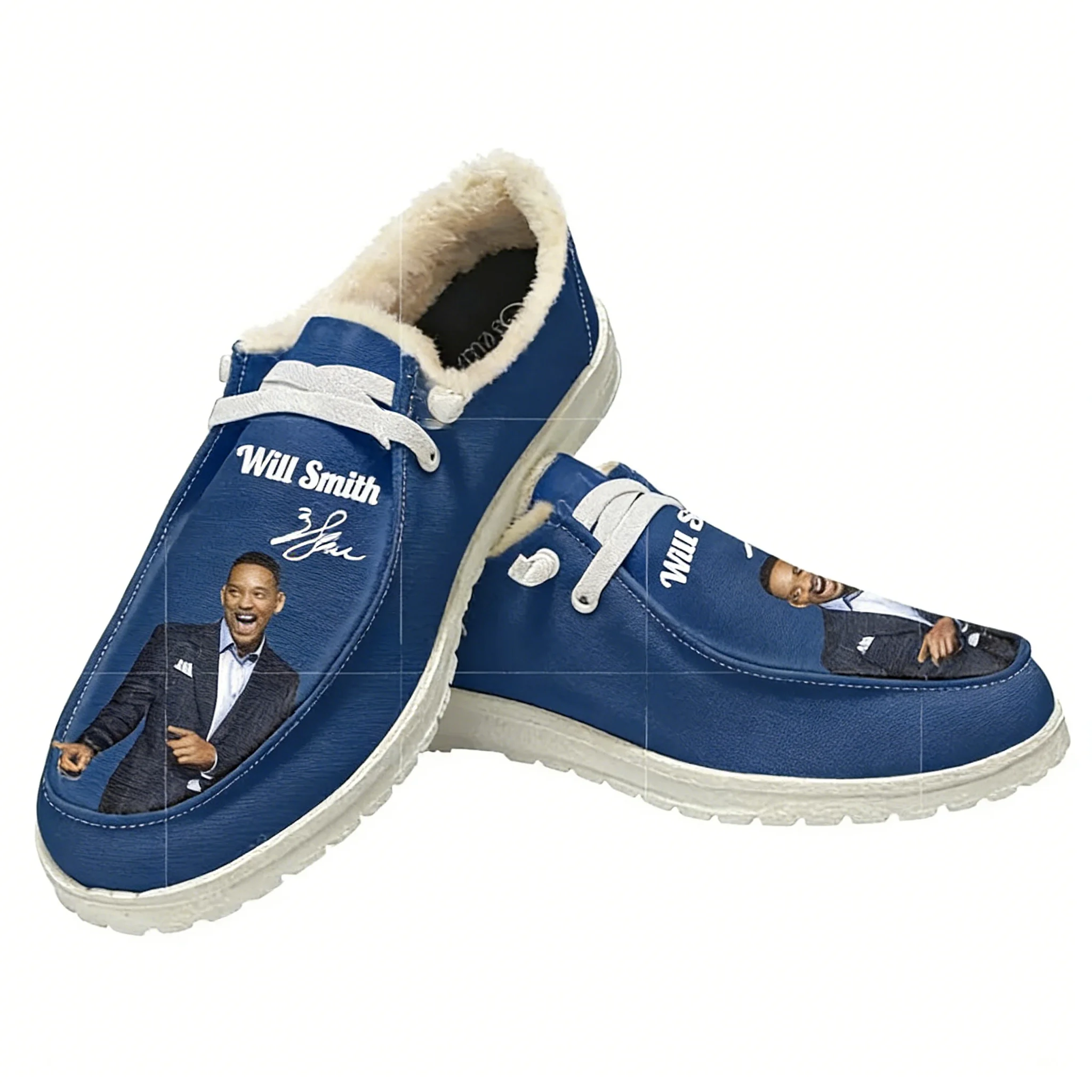 Men Shoes Oxford - รองเท้าลำลองวิลล์ สมิธ แบบสวม พื้นเรียบ สไตล์แร็ปเปอร์อเมริกัน สำหรับผู้ชายและผู้หญิง