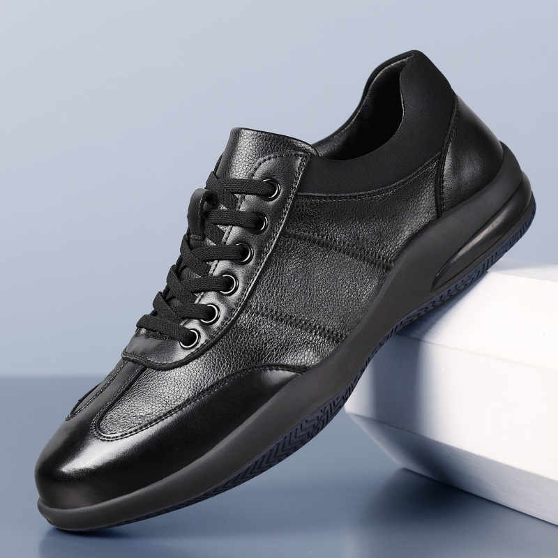 Men Shoes Oxford - รองเท้าฮิปฮอปแบบมีรู รองเท้ากึ่งทางการผู้ชาย รองเท้าอ็อกซ์ฟอร์ดสีดำ รองเท้าโมคาซิน รองเท้าทางการผู้ชาย รองเท้าผ้าใบ