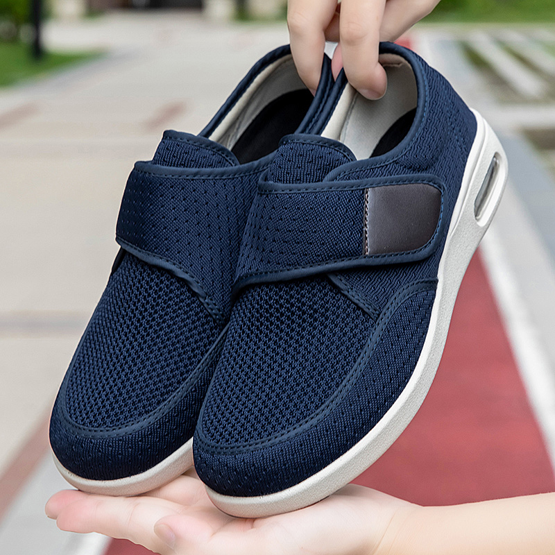 Men'S Shoes Diabetic - รองเท้าผู้ชายปรับได้สำหรับผู้ป่วยเบาหวาน ผู้สูงอายุ รองเท้าสำหรับเท้าบวม รองเท้าแก้ปัญหาหัวแม่เท้าเก/นิ้วโป้งเท้าเอียง บรรเทาอาการปวดเท้า