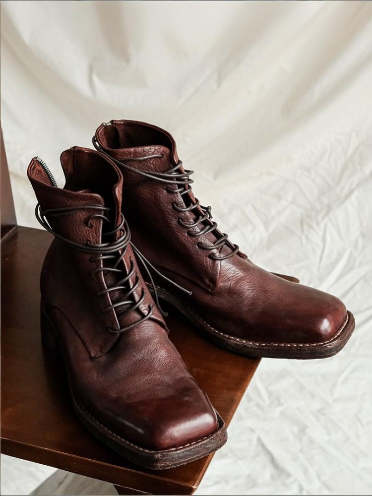 รองเท้าบูทหนังแท้ทรงสี่เหลี่ยม - Men'S Shoes Increase Height บทวิจารณ์และราคา