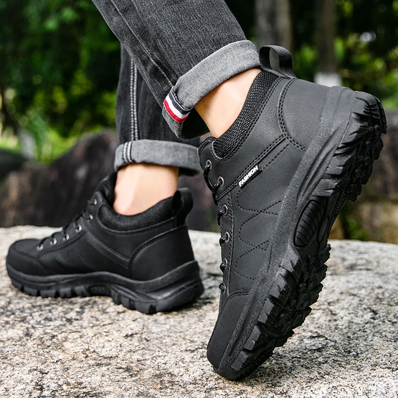 รองเท้าบูทผู้ชายแบบยุทธวิธี กั - Men'S Shoes Zipper บทวิจารณ์และราคา