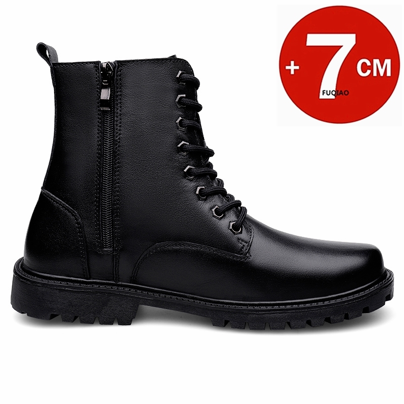 รองเท้าบูทหนังแท้ผู้ชาย บุขนอุ - Men'S Shoes Increase Height บทวิจารณ์และราคา