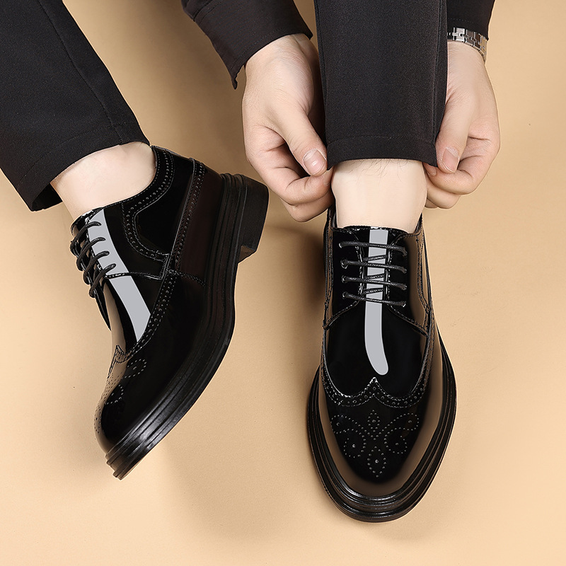 รองเท้าหนังแก้วผู้ชายแบบ Brogu - Men Shoes Oxford บทวิจารณ์และราคา