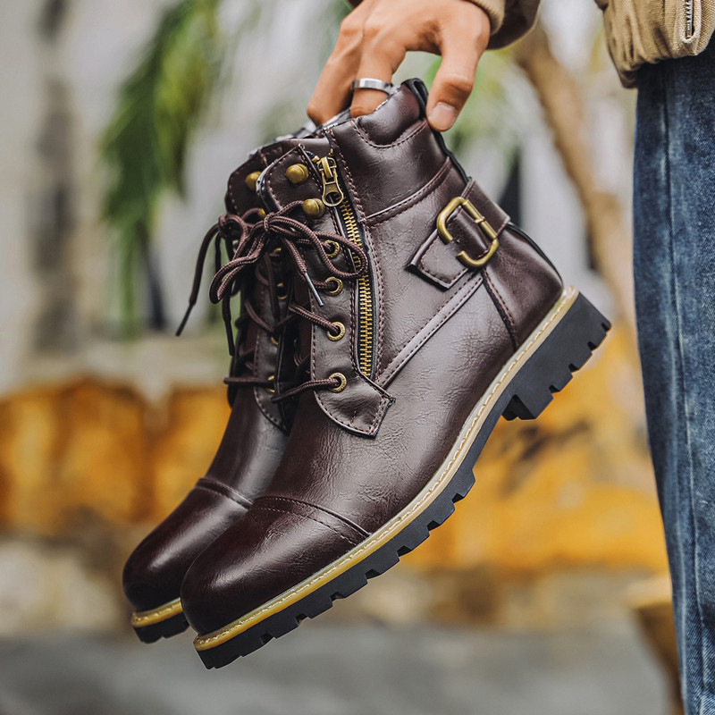แฟชั่นผู้ชายรองเท้าหนังโลหะซิป - Men Shoes Oxford บทวิจารณ์และราคา