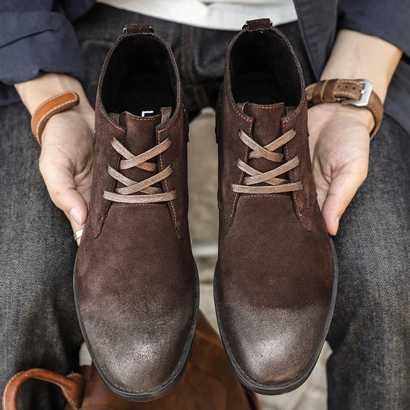 รองเท้าบูทข้อเท้าหนังวัวแท้แบบ - Men'S Shoes Zipper บทวิจารณ์และราคา