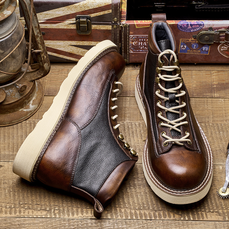 รองเท้าบูทอ็อกซ์ฟอร์ดข้อเท้าสำ - Men Shoes Oxford บทวิจารณ์และราคา