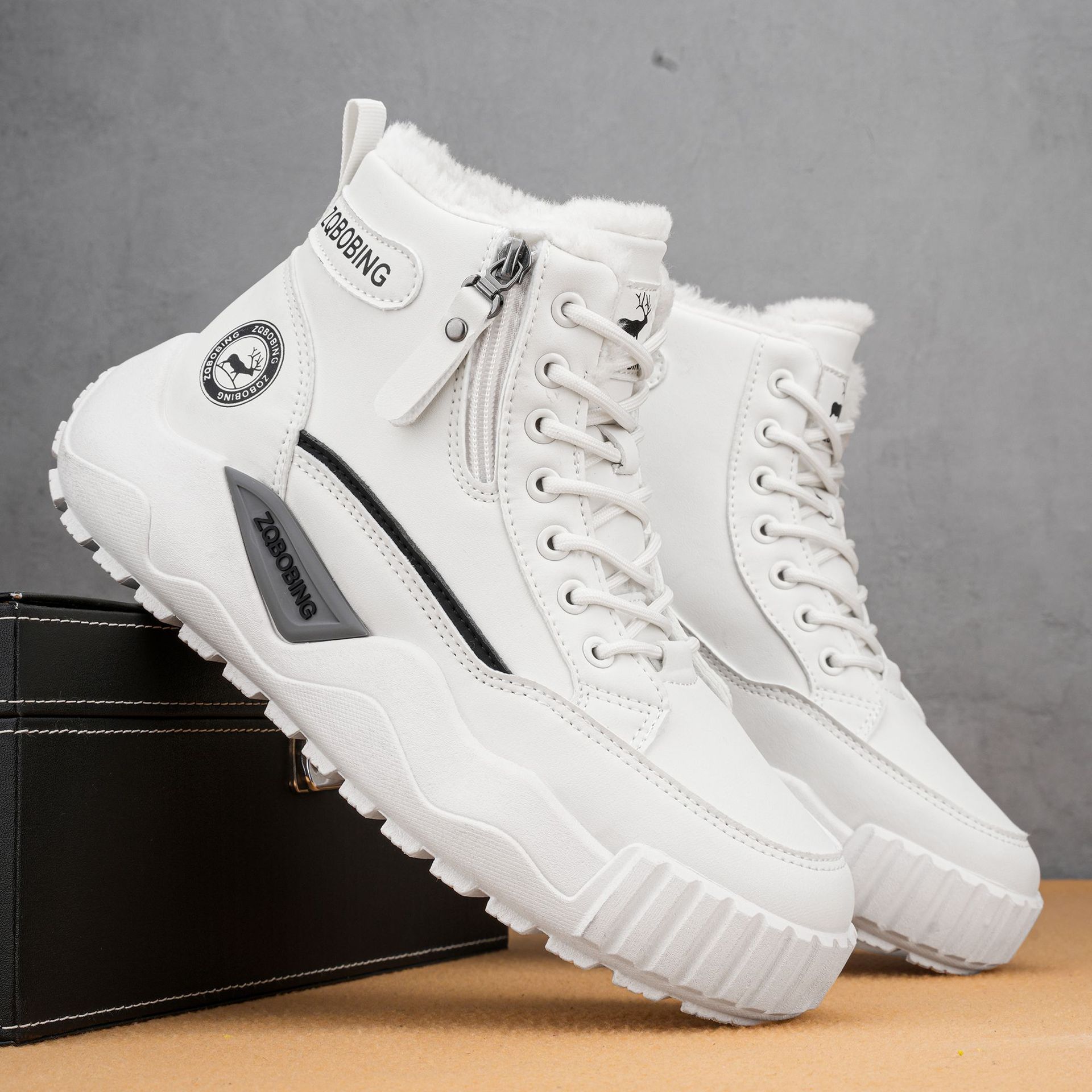 รองเท้าบูทผู้ชายสำหรับฤดูหนาว  - Men'S Shoes Zipper บทวิจารณ์และราคา
