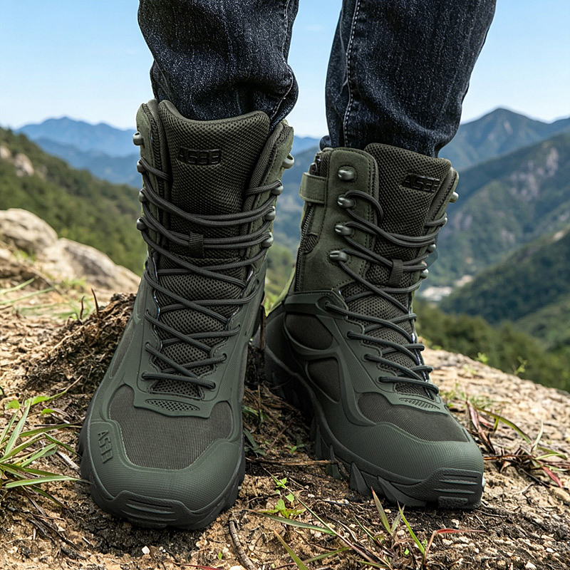 รองเท้าบูทผู้ชายแบบยุทธวิธี น้ - Men'S Shoes Zipper บทวิจารณ์และราคา