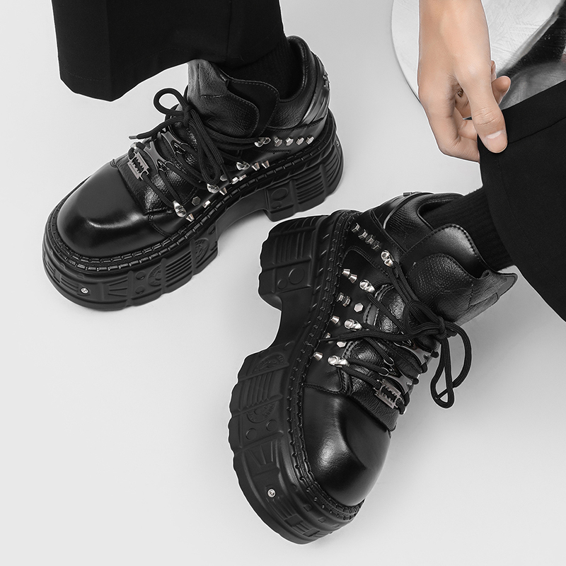 รองเท้าบูทสไตล์โกธิคพังก์แบบให - Men'S Shoes Increase Height บทวิจารณ์และราคา