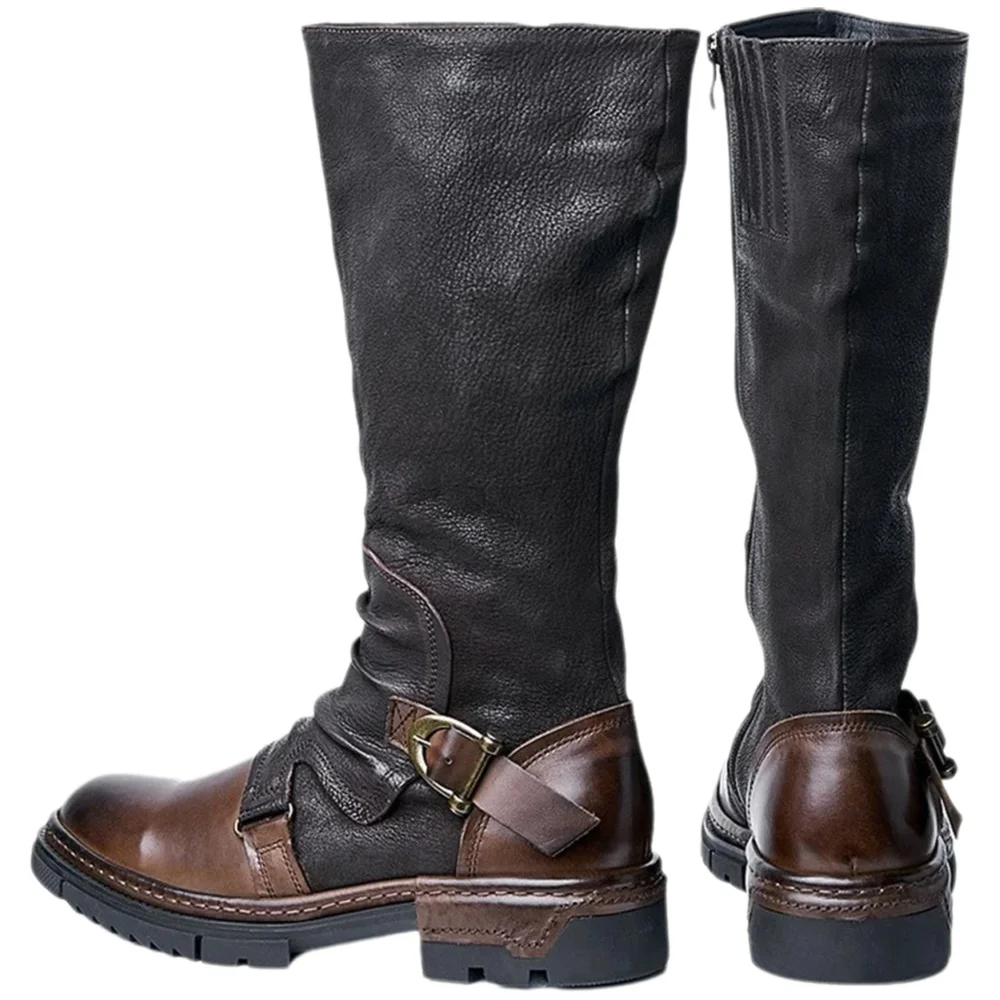 รองเท้าบูทหนังเทียมสไตล์ยุคกลา - Men Shoes Europe To Us บทวิจารณ์และราคา