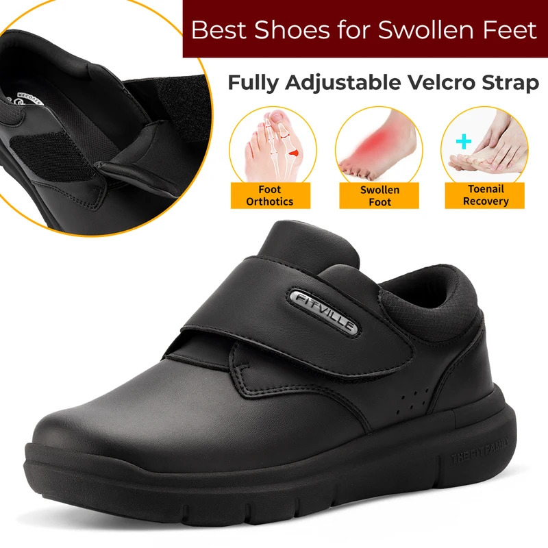 กว้างพิเศษผู้ชายรองเท้าหนังเบา - Men'S Shoes Diabetic บทวิจารณ์และราคา