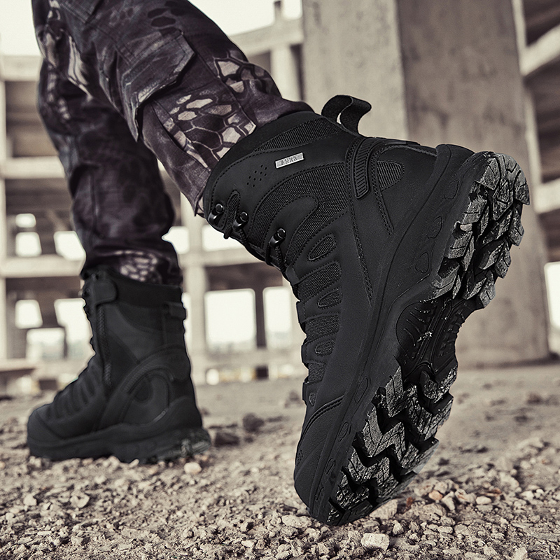 รองเท้าบูทผู้ชายแบบยุทธวิธี ยี - Men'S Shoes Zipper บทวิจารณ์และราคา