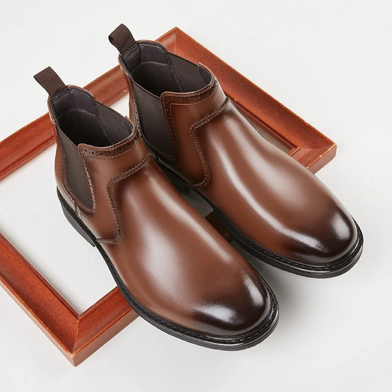 รองเท้าบูทหนังผู้ชายสไตล์วินเท - Men Shoes Oxford บทวิจารณ์และราคา
