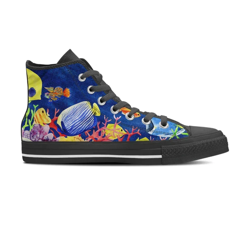 รองเท้าผ้าใบหุ้มข้อสูงลายการ์ต - Men Shoes Sale บทวิจารณ์และราคา