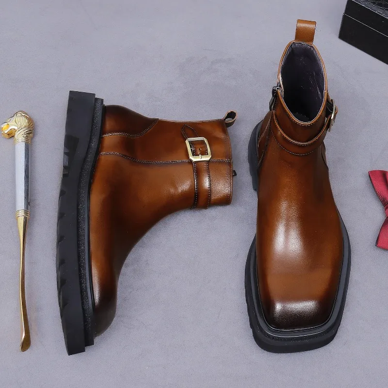 รองเท้าบูทแบบอ็อกซ์ฟอร์ดข้อเท้ - Men Shoes Oxford บทวิจารณ์และราคา
