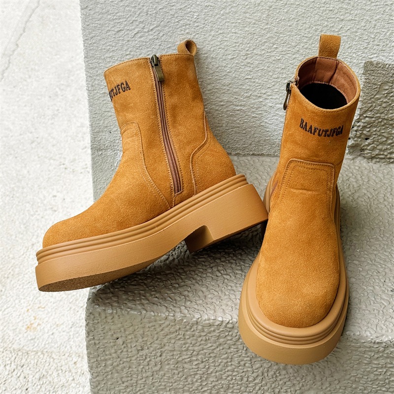 รองเท้าบูทสั้นสไตล์คู่รัก ทรงห - Men'S Shoes Increase Height บทวิจารณ์และราคา