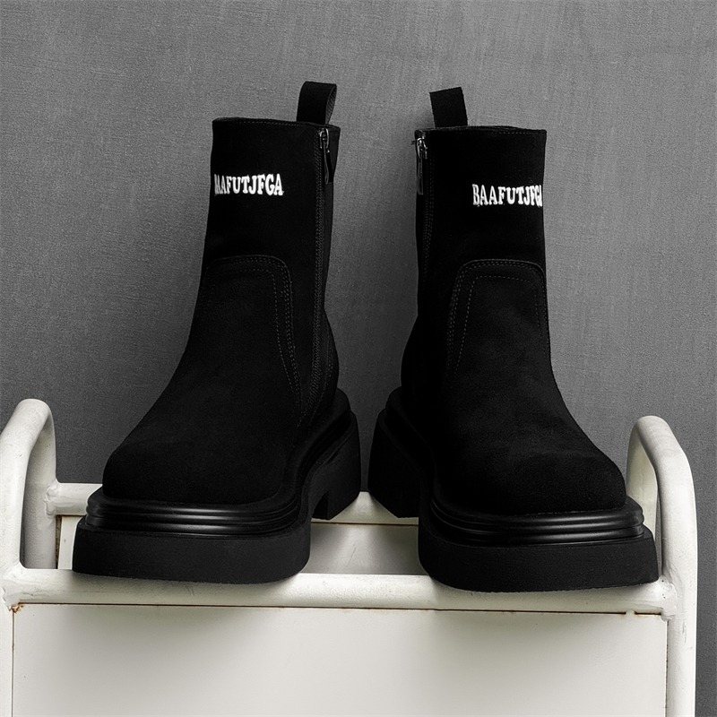 รองเท้าบูทสั้นสไตล์คู่รัก ทรงห - Men'S Shoes Increase Height บทวิจารณ์และราคา