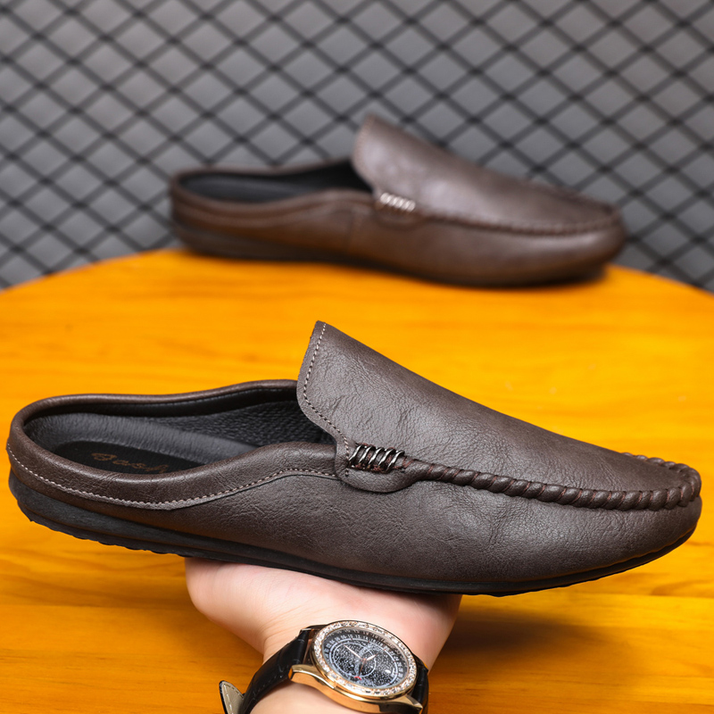 รองเท้าผู้ชายแบบสวมครึ่งเท้า ล - Men Shoes Sale บทวิจารณ์และราคา