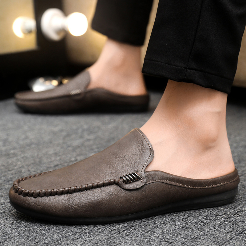 รองเท้าผู้ชายแบบสวมครึ่งเท้า ล - Men Shoes Sale บทวิจารณ์และราคา
