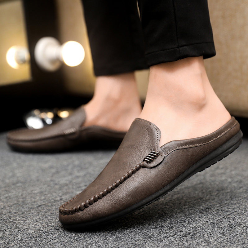 รองเท้าผู้ชายแบบสวมครึ่งเท้า ล - Men Shoes Sale บทวิจารณ์และราคา