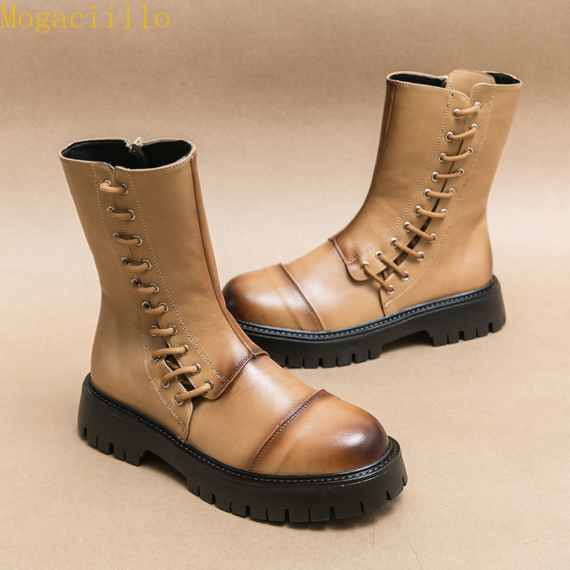 รองเท้าบูทหนังสำหรับผู้ชายแบรน - Men'S Shoes Zipper บทวิจารณ์และราคา